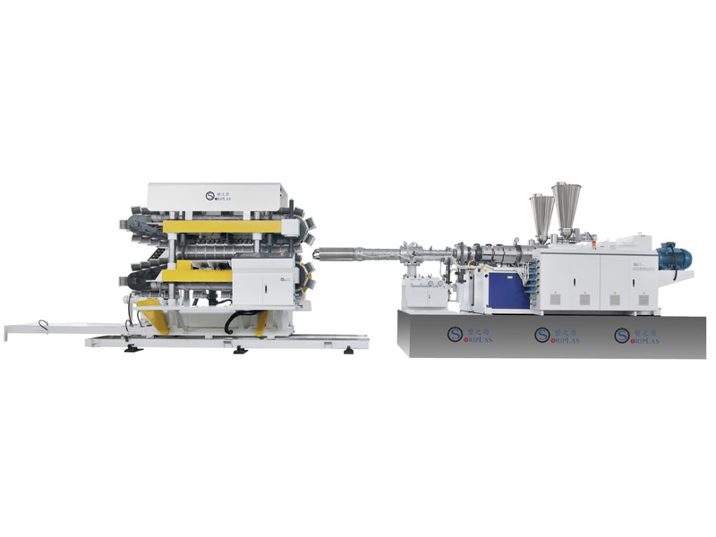 HDPE PP立式双壁波纹管生产线